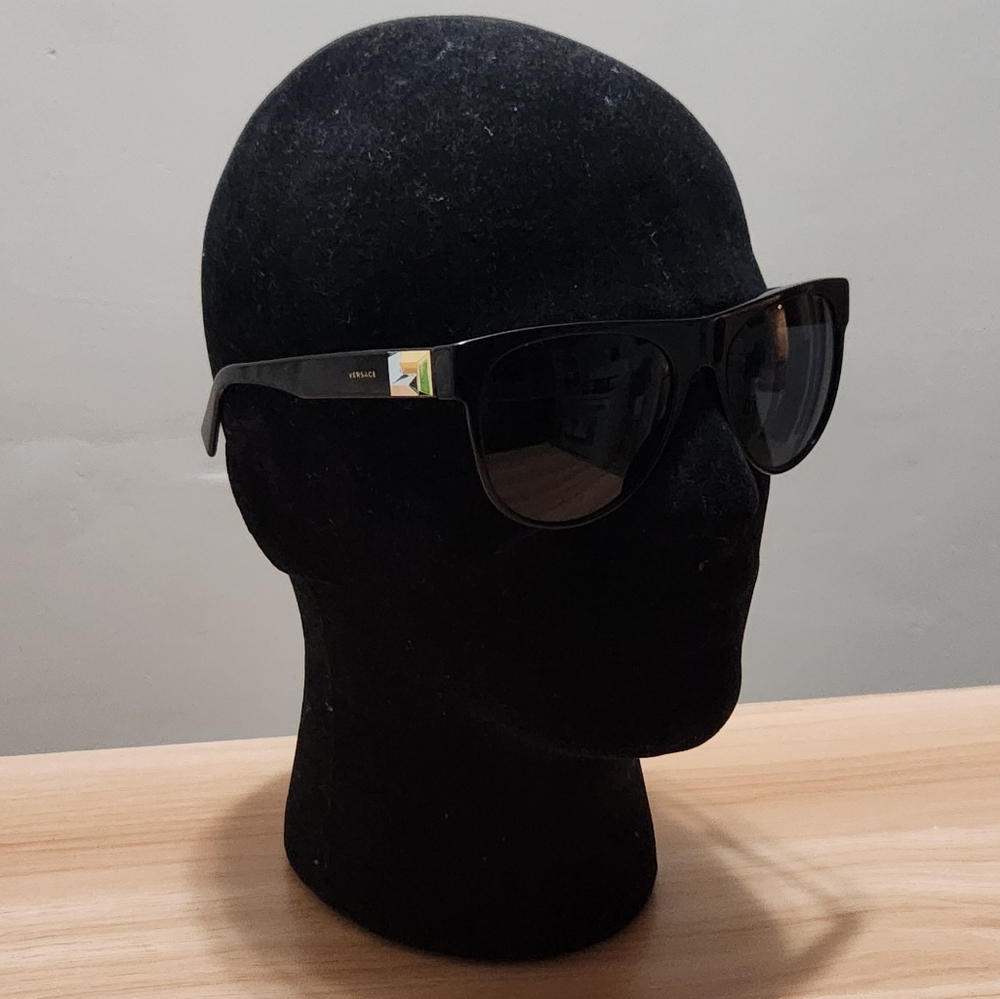 Versace Black Pilot Frame VE4346 Polarized Full Rim Men's NO CASE